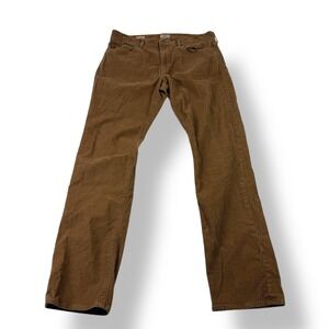 J. Crew Men's Brown Corduroy Pants Straight Fit Size 33x32 Style 770